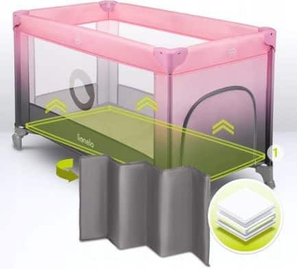 Lionelo Stefi Playpen with Mattress Yellow Lemon 125x65cm