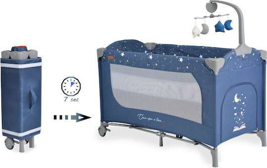 Cangaroo Once Upon A Time Playpen 3 Levels with Changing Table & Mattress Jeans 125x62cm