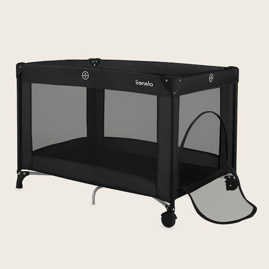 Lionelo Laufstall mit Matratze Schwarz 70,5x100,5cm