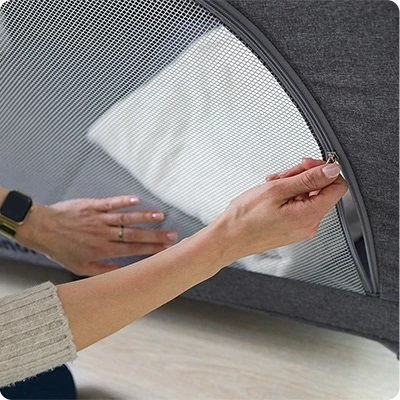 Kidnort Babybett mit Matratze Grau 68x128cm