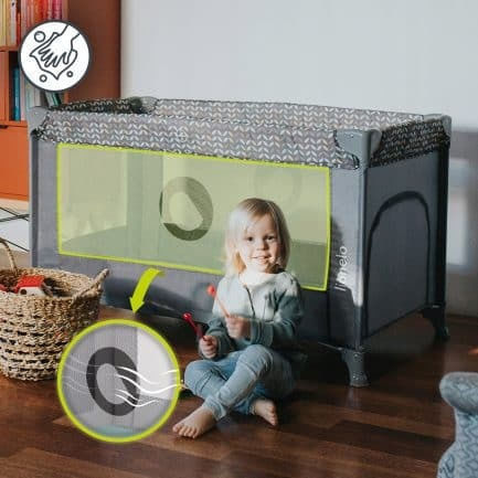 Lionelo Stefi Laufstall mit Matratze Green Turquoise 125x65cm