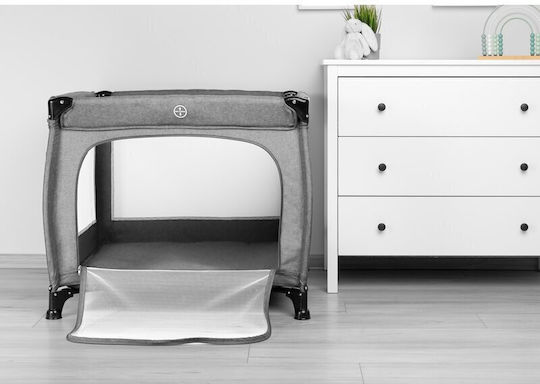 Caretero Quadra Park with Mattress Gray 82x82cm