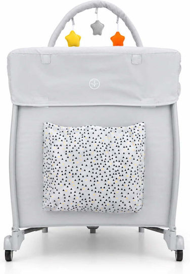 Asalvo Complet Laufstall 2 Ebenen mit Wickeltisch & Matratze Gray 75x125cm
