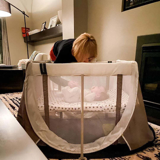 Aeromoov Instant Travel Cot Παρκοκρέβατο 2 Επιπέδων με Στρώμα Γκρι 130x92cm