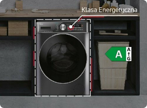 Amica Washing Machine 7kg with Steam Technology 1400 Rounds WA5S714ALiSH