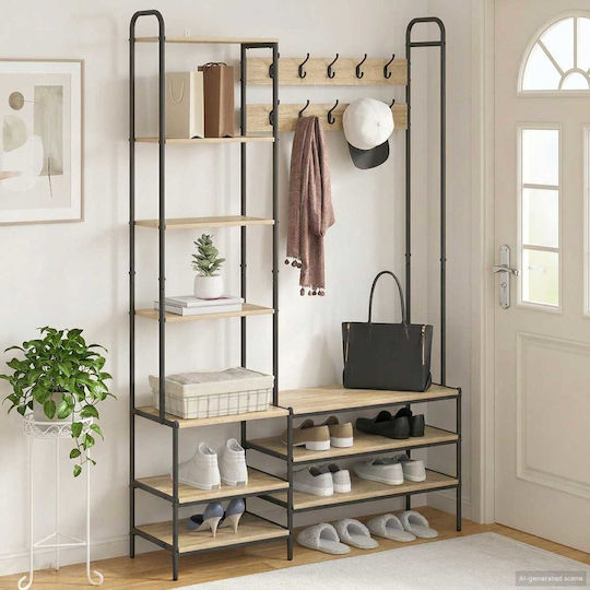 Mobilier Hol cu Suport pentru Haine și Suport pentru Pantofi 120.5x34x190εκ.