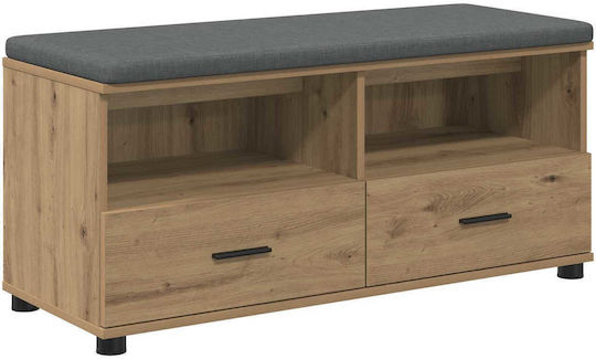 vidaXL Flurmöbel & Aufbewahrung mit Bank Eiche 100x38x46cm