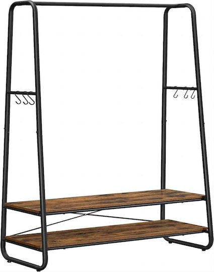 Έπιπλο Εισόδου με Παπουτσοθήκη Rustic Brown and Black 100x45x160εκ.