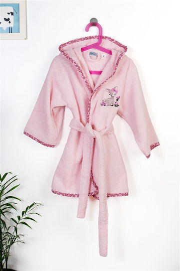 Dimcol Παιδικό Μπουρνούζι Pink mit Kapuze