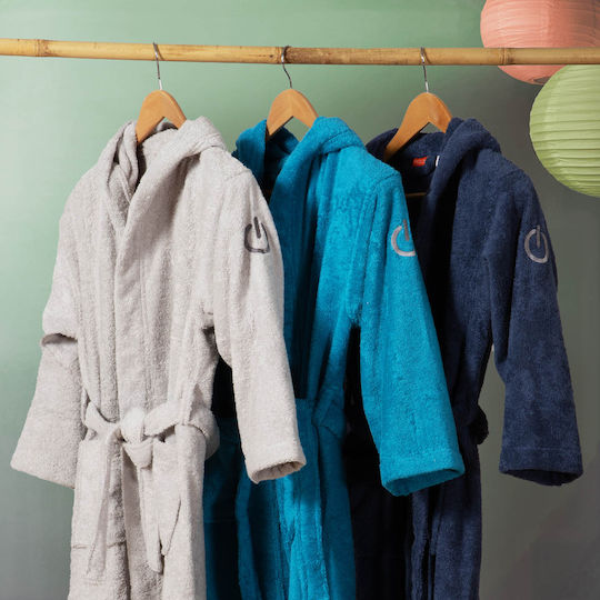 Nef-Nef Homeware Παιδικό Μπουρνούζι Color Kids Blue mit Kapuze