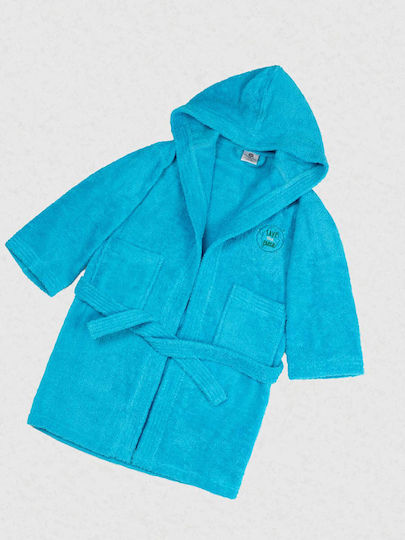 Sunshine Halat de Baie pentru Copii Turquoise cu Glugă