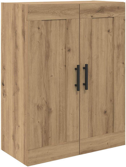 Highboard Wohnzimmerschrank aus Spanplatte Artisan-Eiche 69,5 x 34 x 180 cm