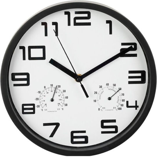 Next Αναλογικό Μεταλλικό Μαύρο Ø25cm Next Αναλογικό Μεταλλικό Μαύρο Ø25cm