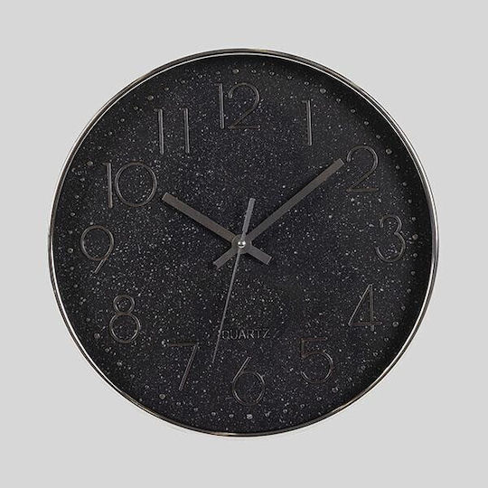Analoge Kunststoff Schwarze Wanduhr 30x4.2cm