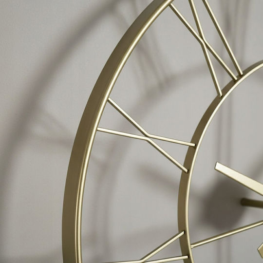 Edaxo Digital Metallic Gold Wall Clock Ø70cm