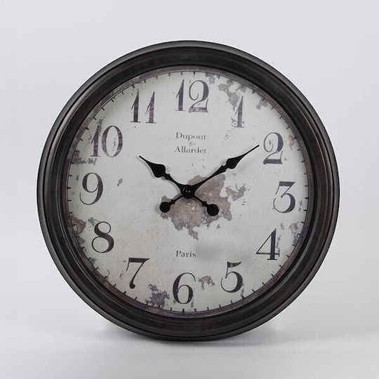 Antique Wall Clock Plastic Bronze 50.6x5.5cm