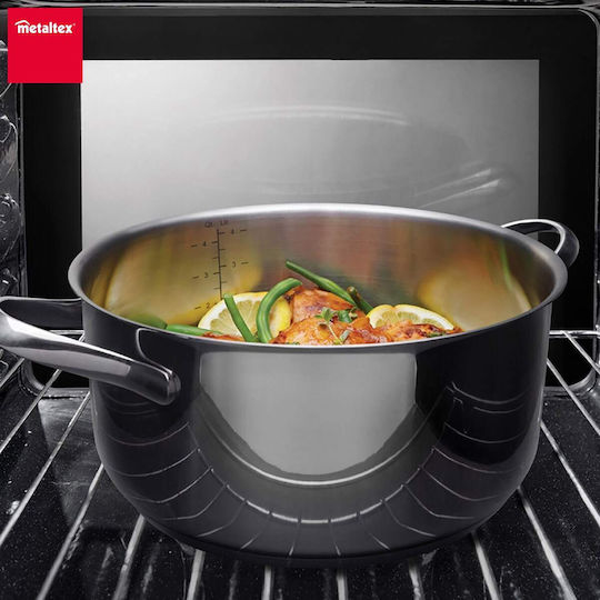 Metaltex Icona Deep Stainless Steel Pot 6.8L / 28cm