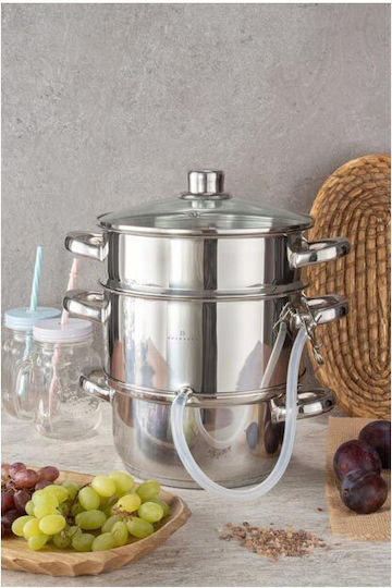 Steam Juicer Steamer 22 Cm Stainless Steel 3 Levels Edenberg Eb-8911