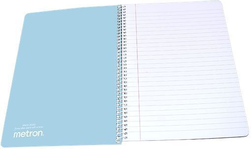 Metron Spiral Ruled Notebook 120 Paper Sheets (Miscellaneous Designs)
