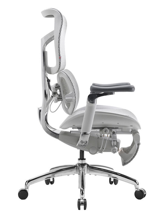 Sihoo Doro S300 Office Chair with Adjustable Arms Off White
