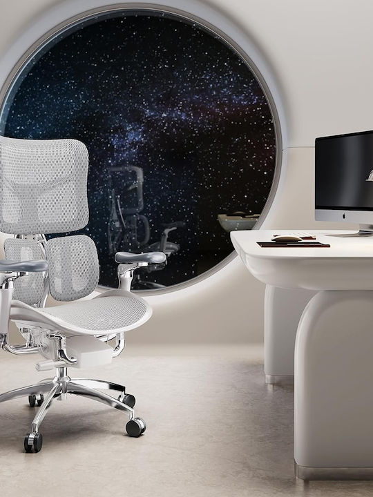 Sihoo Doro S300 Office Chair with Adjustable Arms Off White