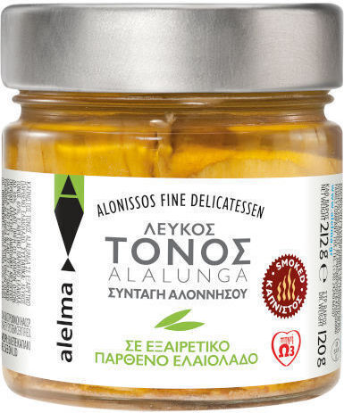 Alelma Tuna Fish White Smoked Alonissos Alalunga In Extra Virgin Olive Oil 212gr