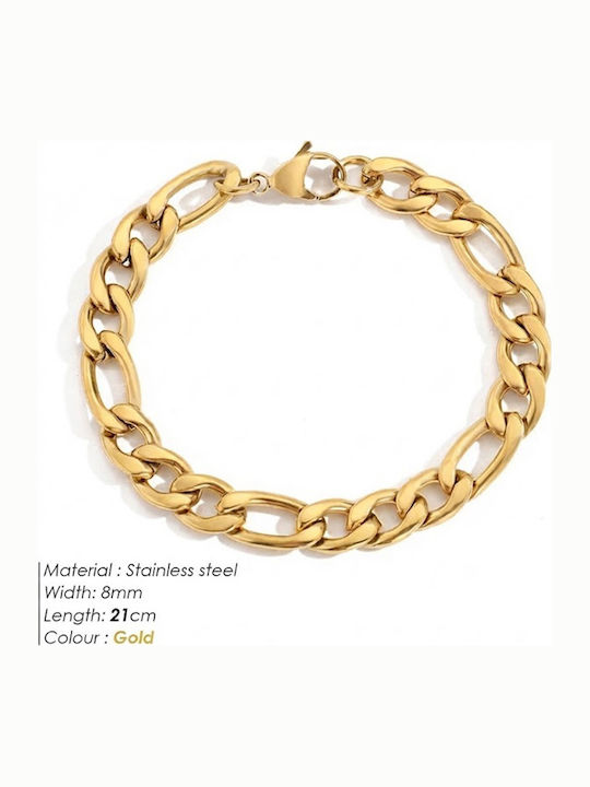 Sharks Bay Clothing Мъжка Гривна от Златно Стомана 21см