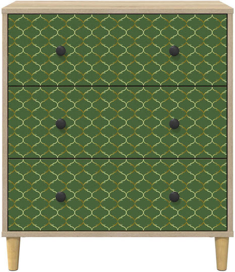 Гардероб за Спалня Дървен Geleen Смарагд 66x36.5x75см