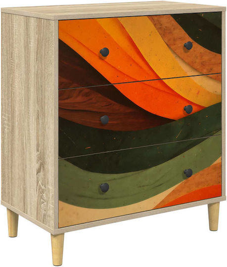 Chest of Drawers Wooden Bonn Multicolour 66x36.5x75cm