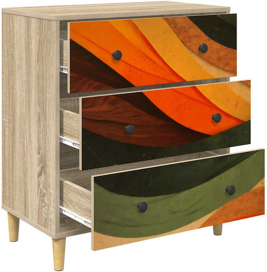 Chest of Drawers Wooden Bonn Multicolour 66x36.5x75cm