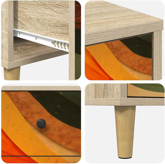 Chest of Drawers Wooden Bonn Multicolour 66x36.5x75cm