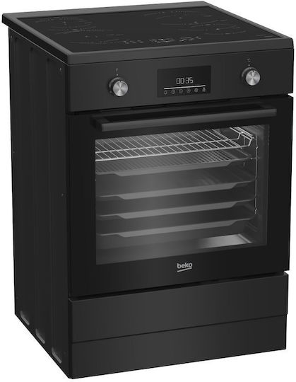 Beko Herd 72l mit Induktiv Kochfeld P60cm Schwarze