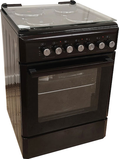Aragaz 65lt cu Plite Emailate L60cm. Maro