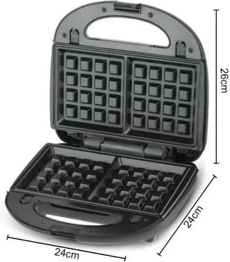 Verk Group Sandwichmaker Grill mit Abnehmbaren Platten 750W Gray
