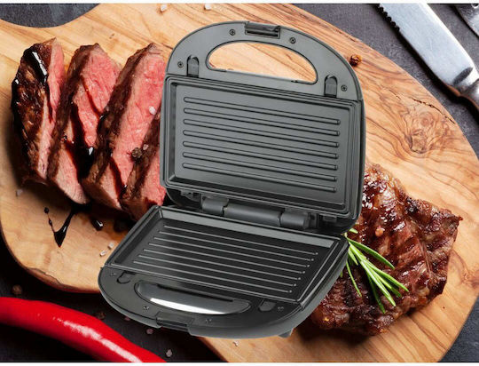 Verk Group Sandwichmaker Grill mit Abnehmbaren Platten 750W Gray