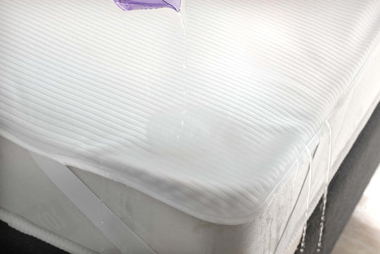 Rythmos Schutzauflage King Size Wasserdicht mit Gummibändern Weiß 180x200cm