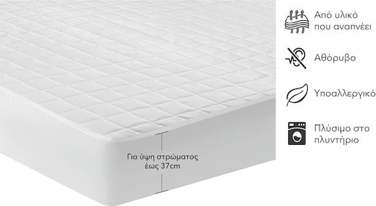 Beauty Home Protecție Echipată Single Micro Alb 100x200+37cm