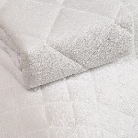 Melinen Waterproof Semi-Double Mattress Cover with Fitted White 120x200+40cm