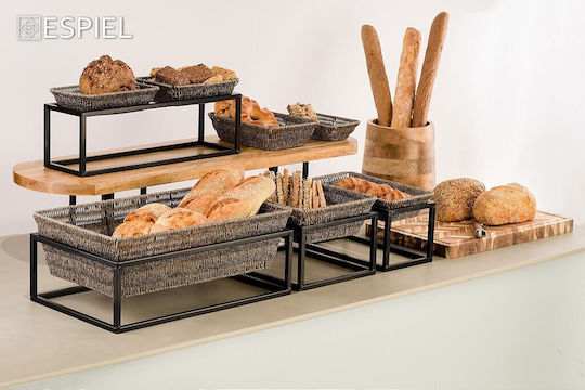 Espiel Brotkasten Korbweide Gray 25x17x6cm