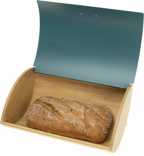Kassel Kassel Кутия за хляб с капак от бамбук Turquoise 35см
