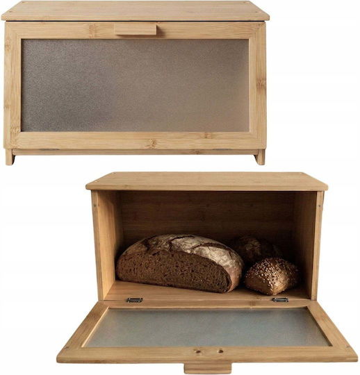 Lumarko Brotkasten aus Bambus Transparenter 22x39x22cm