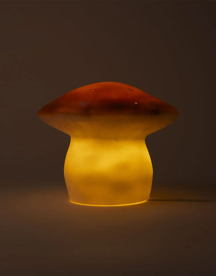Egmont LED Kinder Dekorative Lampe Pilz Medium Orange 26x26x20εκ.