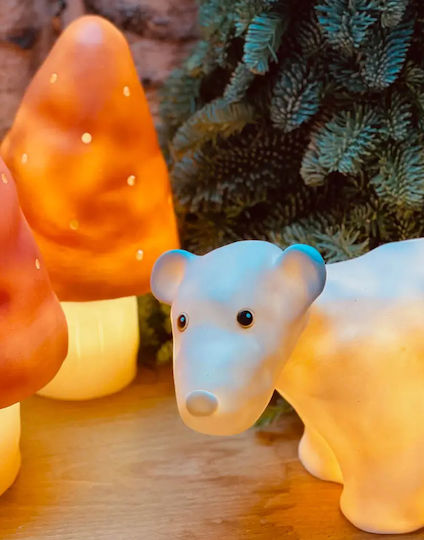 Egmont Led Kids Decorative Lamp Bear Ernest White 30x12cm