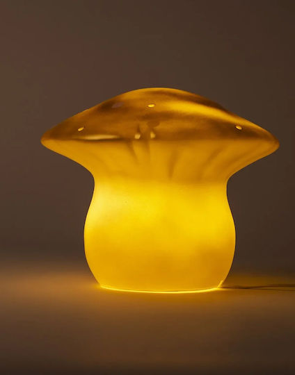 Egmont LED Kinder Dekorative Lampe Pilz Medium Gold 26x26x20εκ.