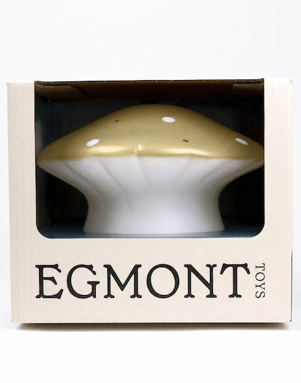 Egmont LED Kinder Dekorative Lampe Pilz Medium Gold 26x26x20εκ.