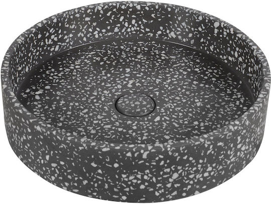 Karag Επικαθήμενος Νιπτήρας Πέτρινος 42.5x42.5x10cm Volcano