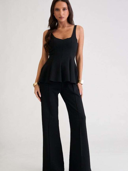 Damen Schwarz Set mit Hosen für Damen
