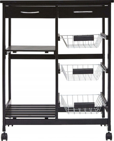 5Five Metallic Kitchen Rack 8 Tiers Black 65.5x35x81.5cm