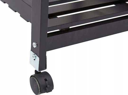 5Five Metallic Kitchen Rack 8 Tiers Black 65.5x35x81.5cm