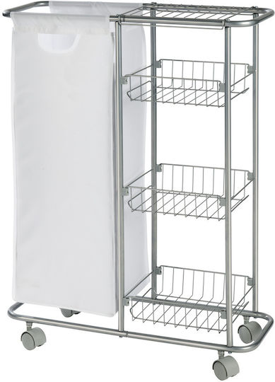 Wenko Wenko Kitchen Trolley Metallic 4 Tiers Silver 58x50x80cm